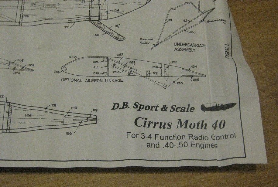 DB Cirrus Moth 40 Plan - Building From Traditional Kits And Plans - RCM ...